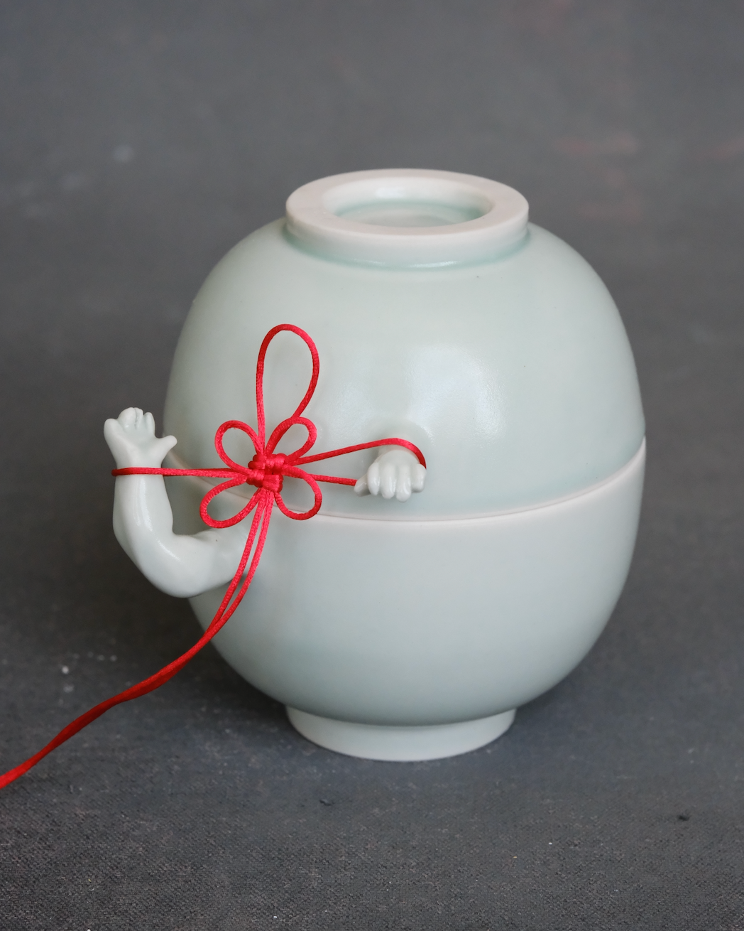 Hands Lidded Jar
