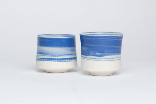 Blue Swirl Chattering Cup