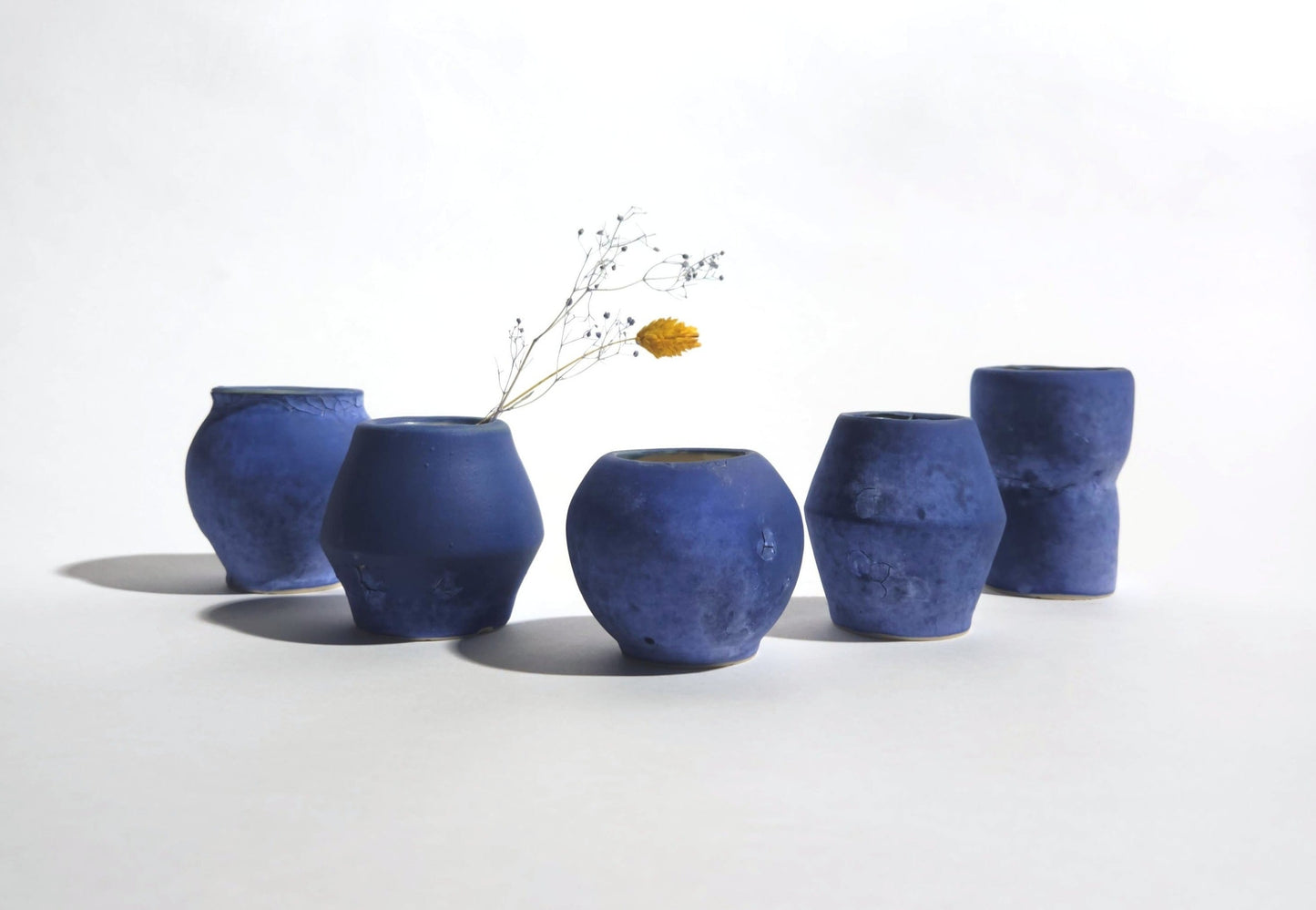 Blue Suede Vases